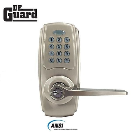 Grade 2 Electronic Keypad Lever - Satin Nickel